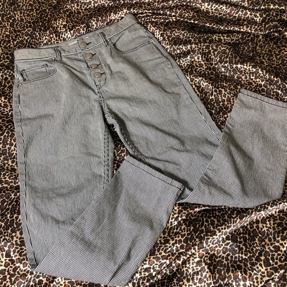 Joie Aerindis Cadet Stripe Print Jeans - Picture 2 of 14